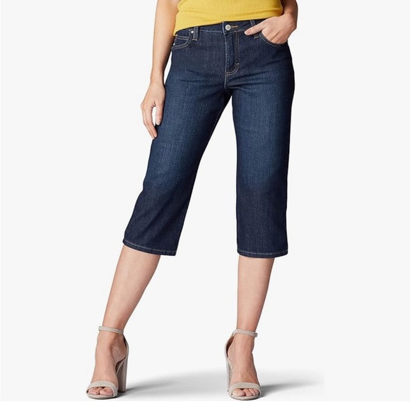 Talbots | Simply Flattering Denim Pedal Pusher 17” inseam 12P Dark Wash - Picture 2 of 15